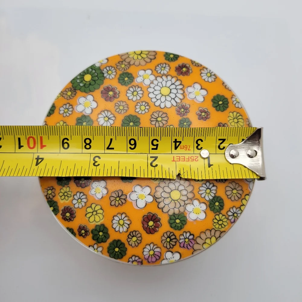 Vintage Porcelian Trinket Boxes Bathroom Vanity Set Powder Container Flower...
